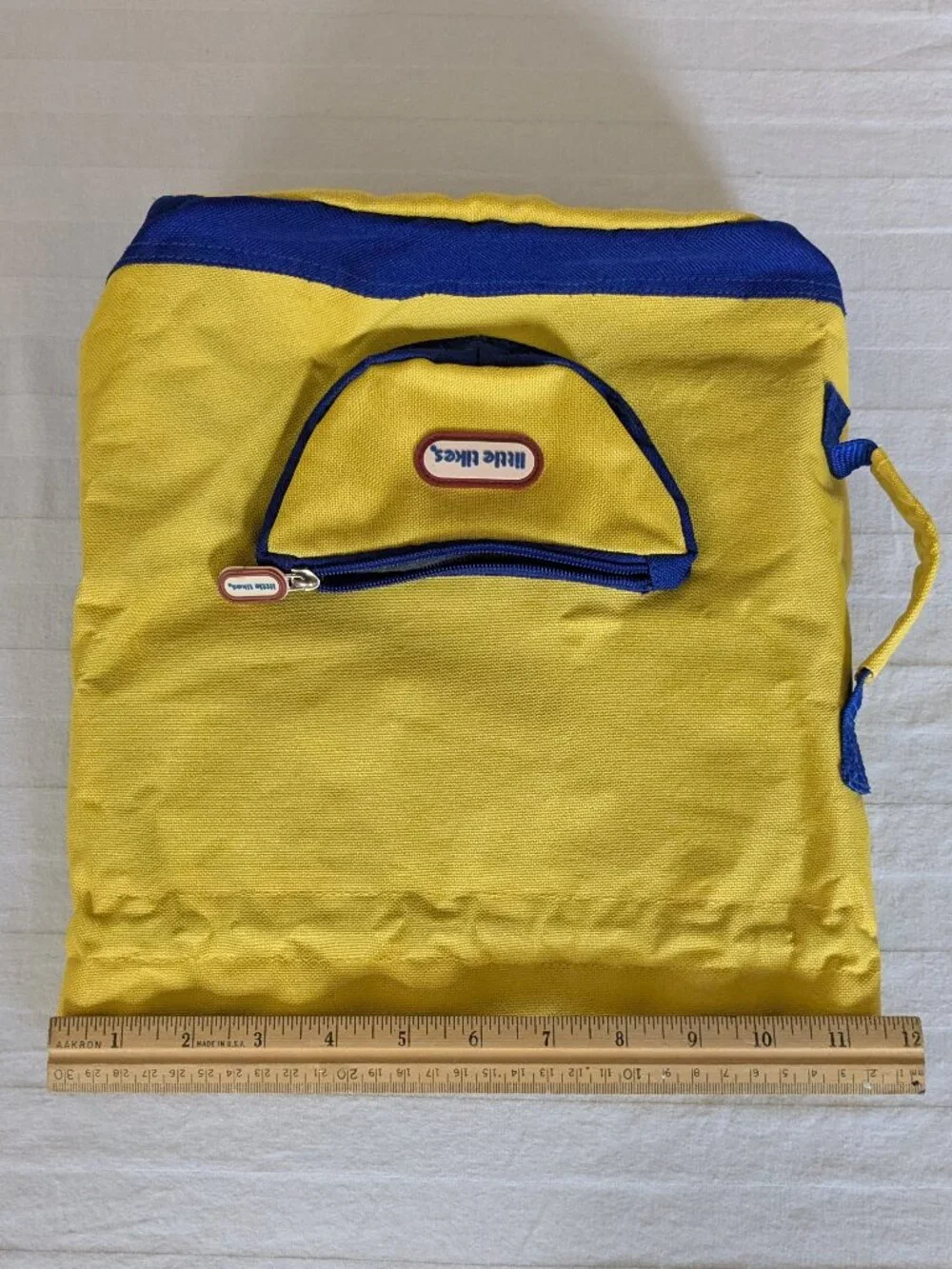 Little Tikes Yellow Canvas Drawstring Bucket Bag Backpack